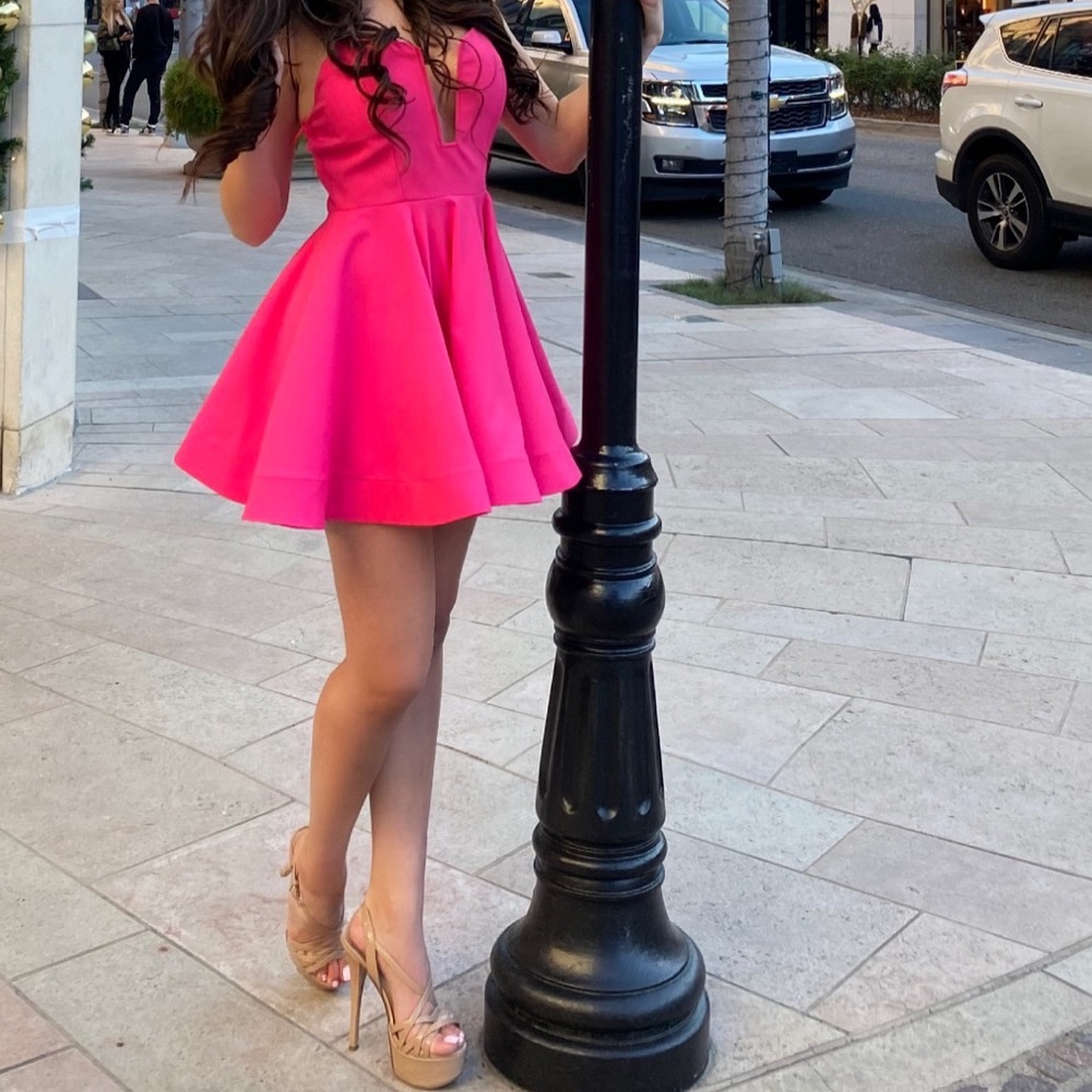 Hot pink dress in size S.